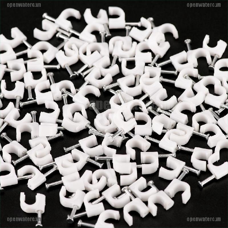 Bộ 100 Kẹp Dây Cáp RG59 Coax Cat5 Cat6 Chất Lượng Cao