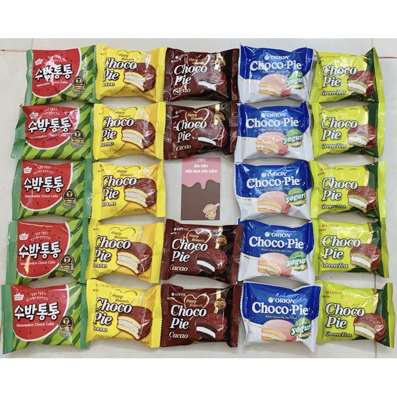 CHOCOPIE LẺ CÁC VỊ (TRÀ SỮA ĐƯỜNG ĐEN, DƯA HẤU, KEM CHUỐI, SỮA CHUA, CHUỐI, TRÀ XANH, MATCHA ĐẬU ĐỎ, CACAO)🔥