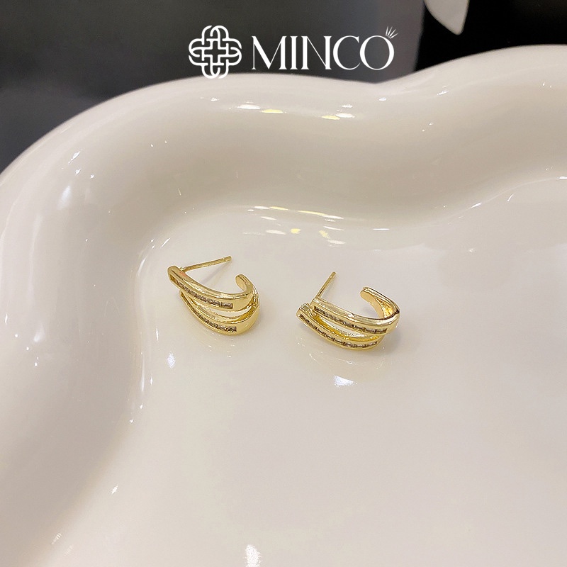 Khuyên tai Minco Accessories Đính Đá Lấp Lánh Sang Trọng Quý Phái Dễ Phối Đồ Thời Trang Yêu Thích Phái Nữ BT41