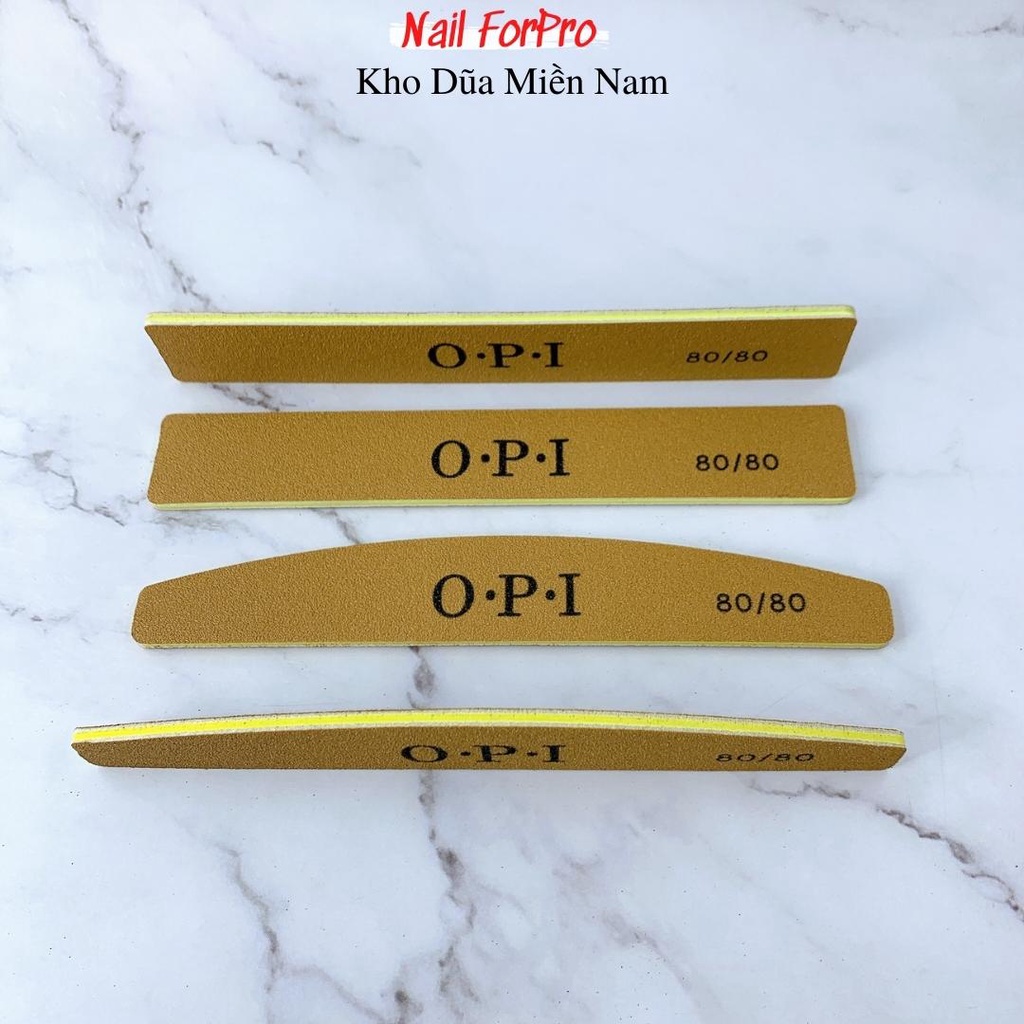 Lốc 10 Dũa Móng Tay OPI Da Bò Dũa Phá Bột Độ Nhám 80/80