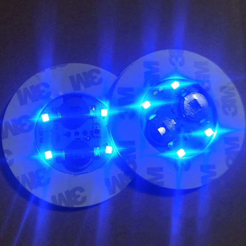 1 Miếng Lót Cốc Nước Tự Dính Có Đèn LED Sử Dụng Pin Cho Tiệc Giáng Sinh Halloween