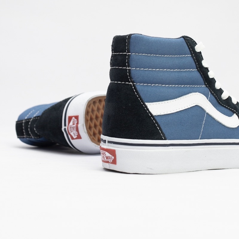 Vans cao cổ Sk8 xanh navy, giày vans old skool classic nam nữ CHÍNH HÃNG cao cấp Full box