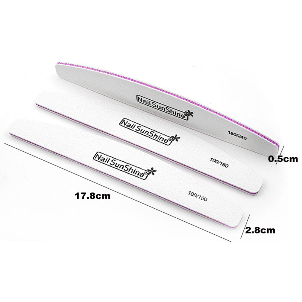 Dụng Cụ Giũa Móng Tay Hai Đầu 100/180/240 Chuyên Nghiệp