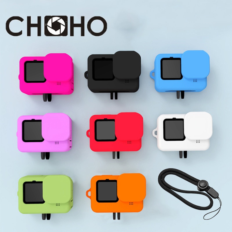 Vỏ bảo vệ bằng cao su silicon mềm màu đen cho gopro hero 9 go pro Hero9