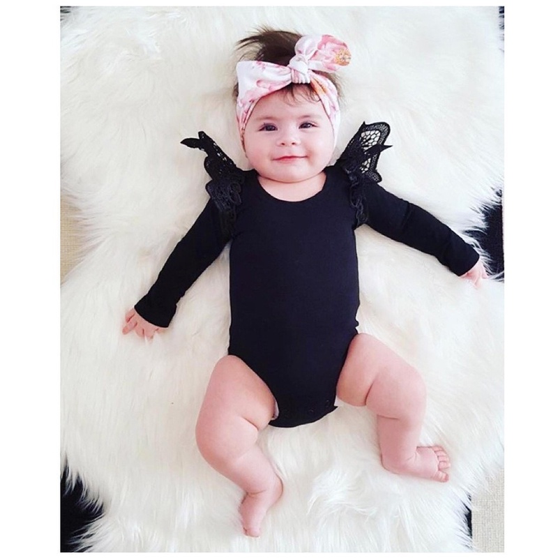 Áo Liền Quần Không Tay Chất Liệu Cotton Phối Ren Thời Trang Cho Bé Gái