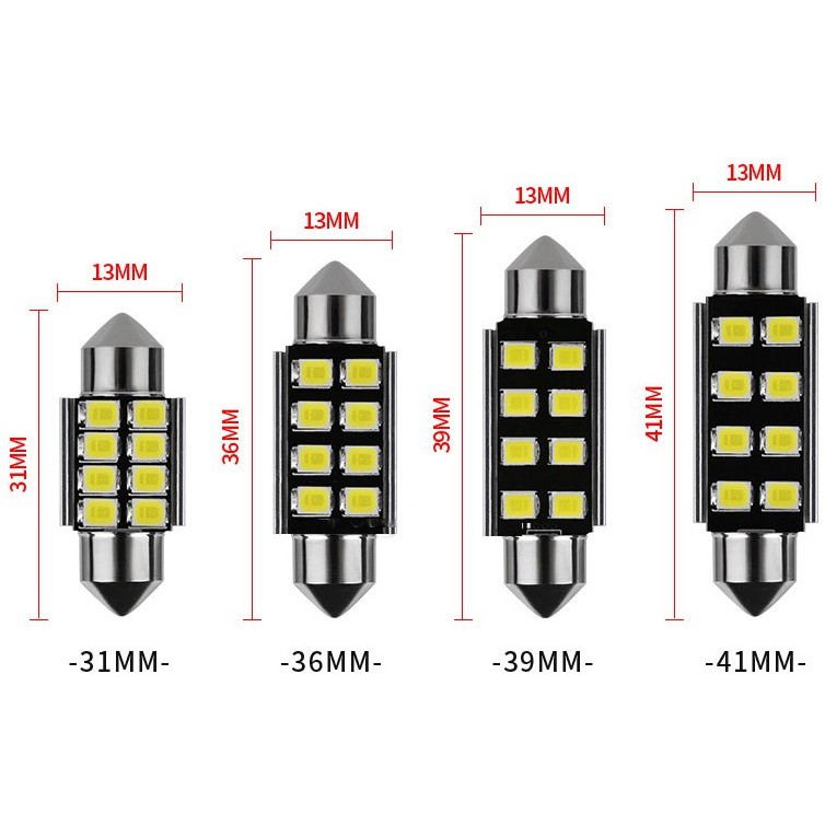 Bóng LED trần, đọc sách, cốp, chip 2835 festoon F2835-8 kích thước 39mm