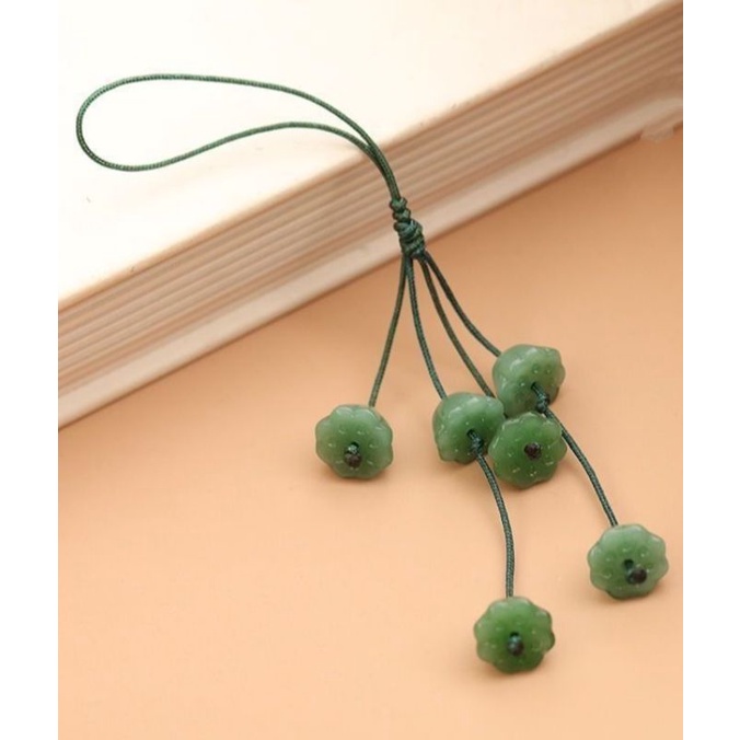 Móc khóa phong thủy, dây đeo điện thoại, balo, túi xách, ví cầm tay hình đài sen ANMK02