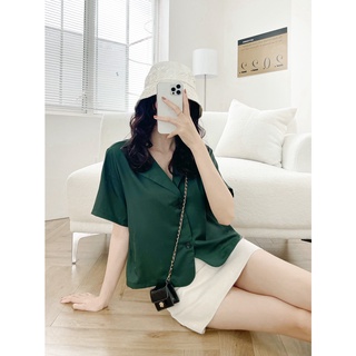 Áo sơ mi croptop cổ vest LYRA-VSYAS0109