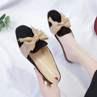 Sục Nữ Da Lộn Nơ Lụa Phong Cách Tiểu Thư