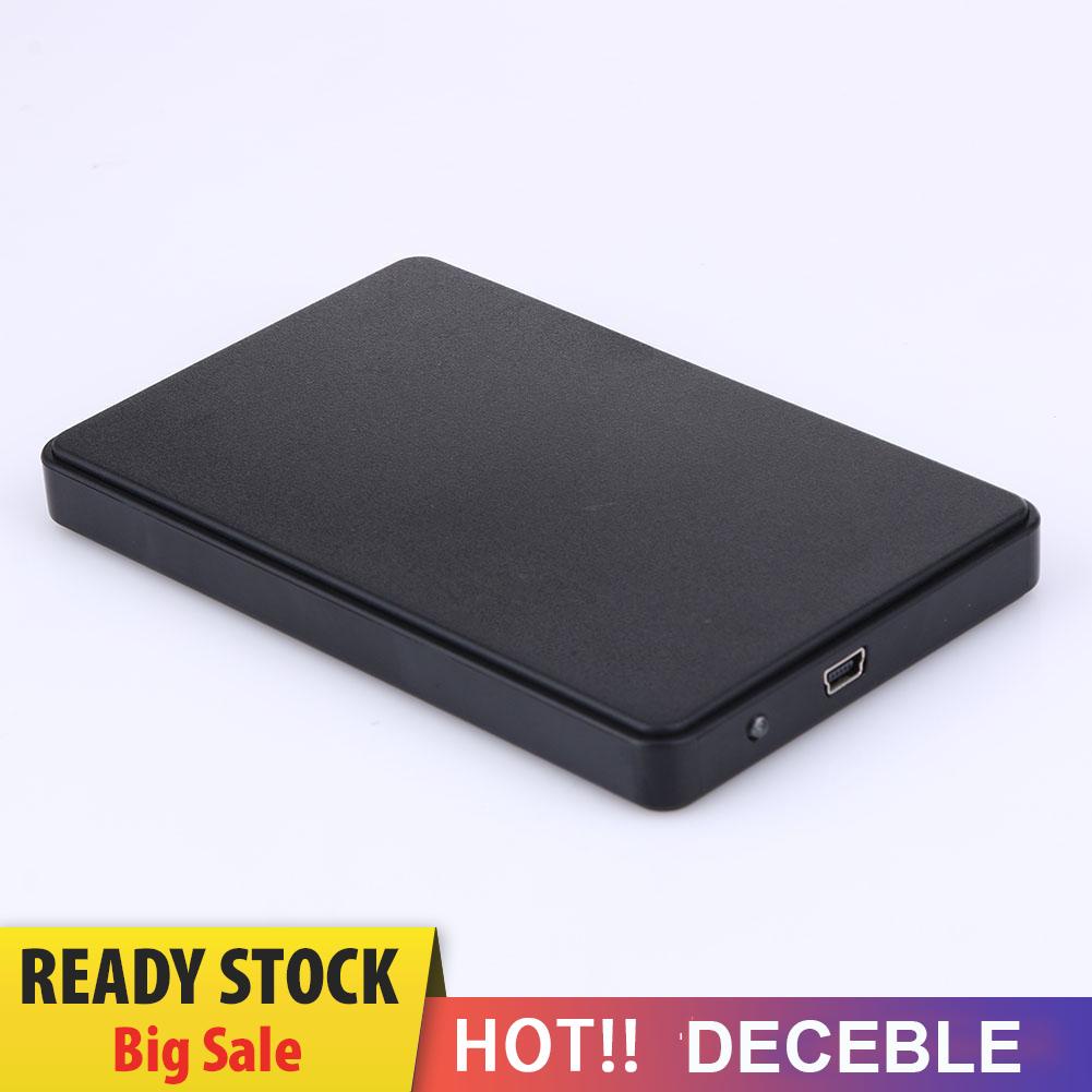 deceble High Quality Slim Portable 2.5 HDD Enclosure USB 2.0 External Hard Disk Cas