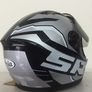 nón FULLFACE ASIA MT136 LOGO BẠC LỚN