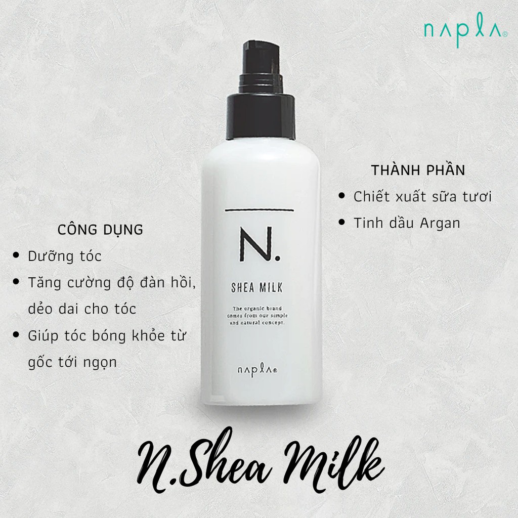 Sữa dưỡng tóc Organic N. Shea Milk Napla Nhật Bản