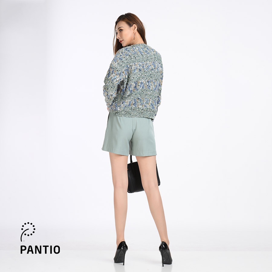 Áo len họa tiết caro dáng suông FOL122- PANTIO