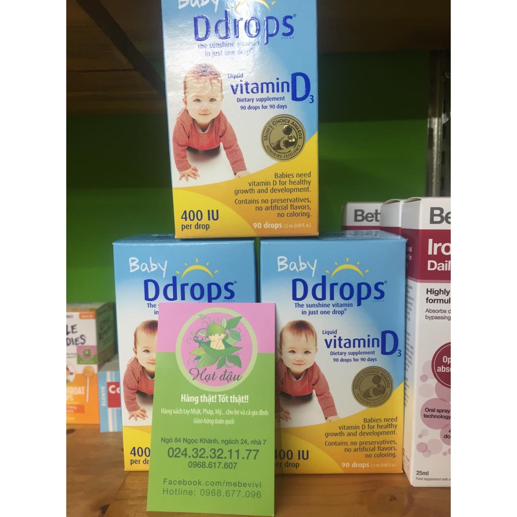 Review Giá Vitamin D Baby Ddrops Lọ 400iu90 Giọt Mỹ