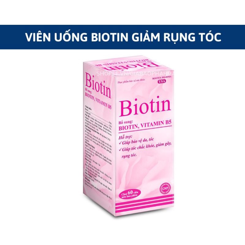 Viên Uống Biotin, Vitamin B5 giảm rụng tóc