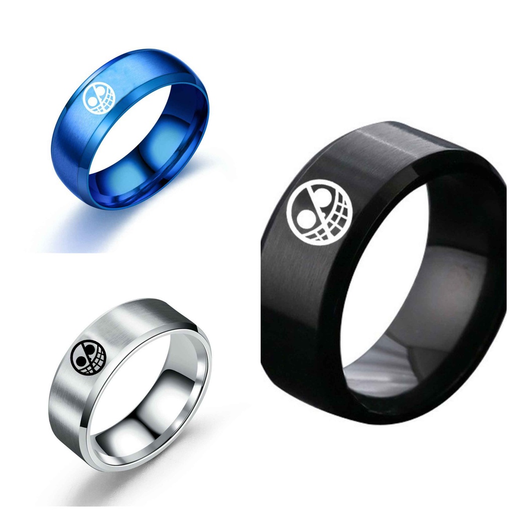 Nhẫn titan One Piece Đảo hải tặc đeo tay nam nữ cá tính game anime chibi