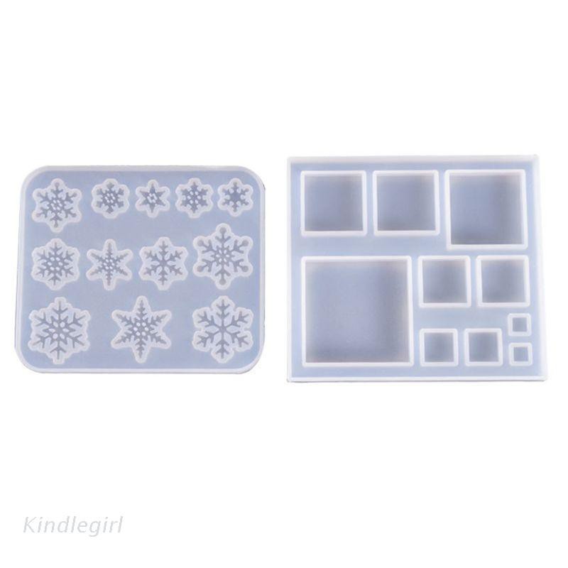 Khuôn Silicone Làm Trang Sức Hình Bông Tuyết Diy