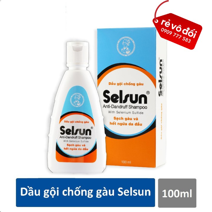 Combo dầu gội chống gàu hết ngứa da đầu và dầu xả dưỡng tóc Selsun 100ml - Hàng công ty