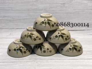 10 bát cơm vẽ chuồn giả cổ Bát tràng