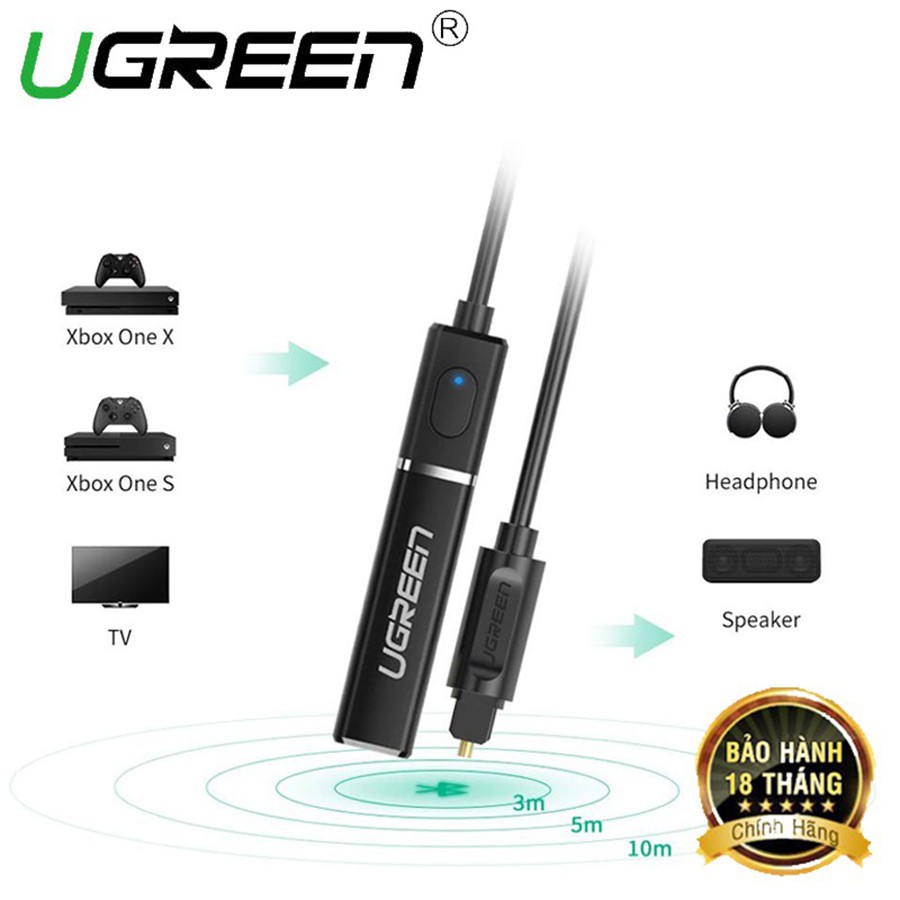 Ugreen 50213 - Bộ Phát Bluetooth 4.2 cổng quang cho tivi, máy tính chính hãng - HapuStore