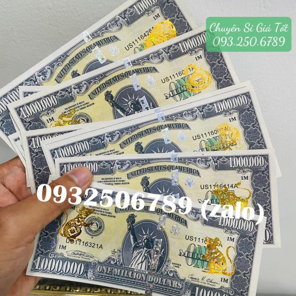 Tờ 1 TRIỆU USD 12 con giáp mạ vàng siêu khủng lưu niệm , thích hợp sưu tầm , làm quà tặng