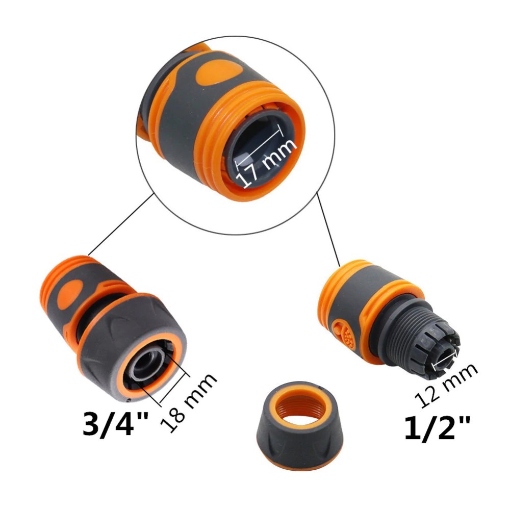 Đầu Nối Vòi Nước Xoay 180 Độ 1 / 2 "3 / 4"