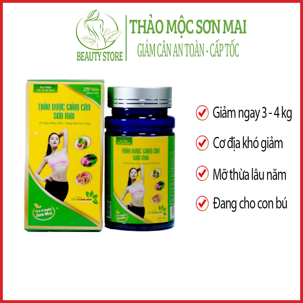 Viên Uống Giảm Cân Sơn Mai Detox Thực Phẩm Hỗ Trợ Giảm Cân Nhanh Cấp Tốc Chính Hãng Hiệu Quả