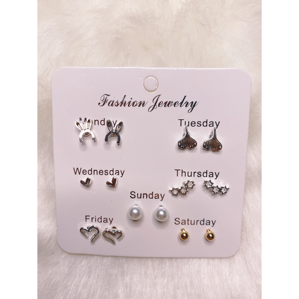 Set 6 hoa tai phong cách Hàn quốc đơn giản, nhẹ nhàng thay đổi hàng ngày phù hợp đi làm đi chơi