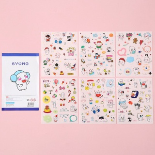 Set 6 tờ sticker Syung