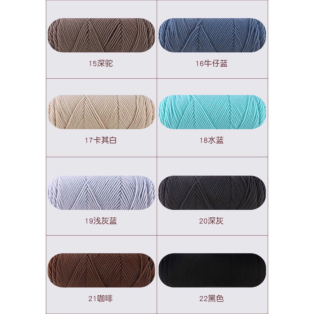 Len Cotton Love - Sợi 3mm- Bảng Màu 1