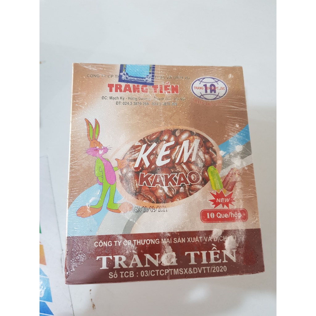 Hộp 10 cây kem tràng tiền rê - thương hiệu Hùng Linh kem ngon của người Việt