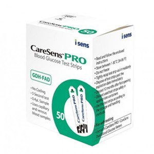 QUE THỬ TIỂU ĐƯỜNG CARESENTS PRO HỘP 50 TET CHÍNH HÃNG HÀN QUỐC