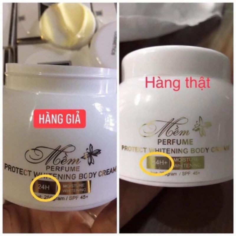 Kem dưỡng trắng da Body Mềm Acosmetics 250g hàng chính hãng (Mẫu mới 2020)-Tặng xà phòng trắng da Thailand