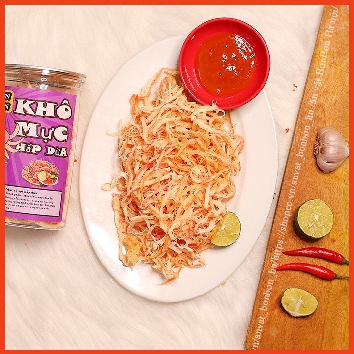 Mực xé hấp nước dừa 300g⚡Free ship⚡Đơn hàng từ 50k, đồ ăn vặt HULO.STORE | BigBuy360 - bigbuy360.vn