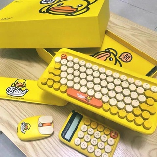 Bàn phím cơ không dây Bluetooth Lofree vàng BDUCK pastel chính hãng (có thể mua combo bàn phím+chuột+máy tính)