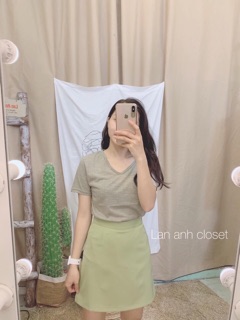 Áo phông kẻ cổ tim Zara
