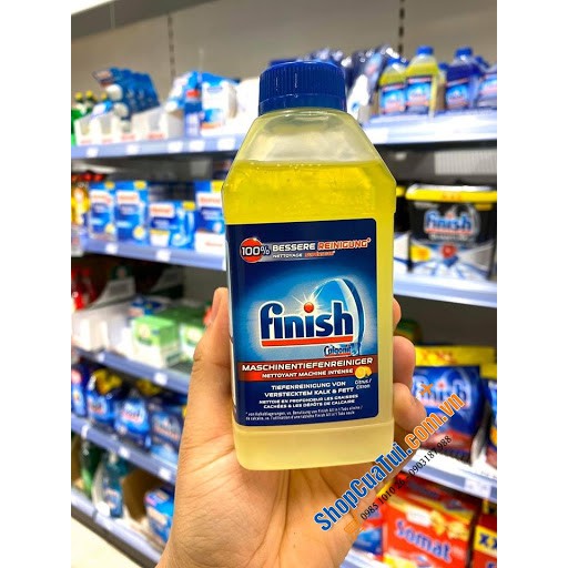 Vệ Sinh máy rửa bát tổng thể Finish maschinen 250ml ( NK Đức )