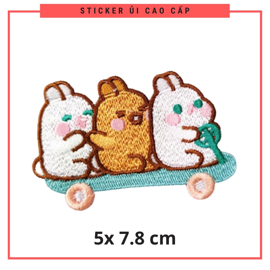 Sticker ủi áo Cao cấp - CÓ SẴN KEO ỦI - sticker vải dùng làm miếng vá áo, phụ kiện trang trí quần áo, balo, giày, nón