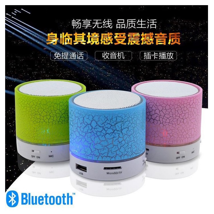 Loa bluetooth không dây âm siêu trầm có đèn led tùy chọn màu sắc