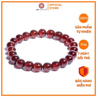 Vòng tay ngọc hồng lựu (garnet) chuẩn AAA+ 8mm