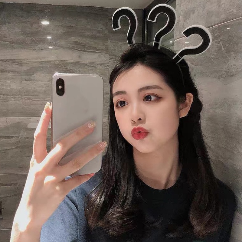 Băng Đô Cài Tóc Hình Dấu Chấm Hỏi Trang Trí Tiệc Halloween