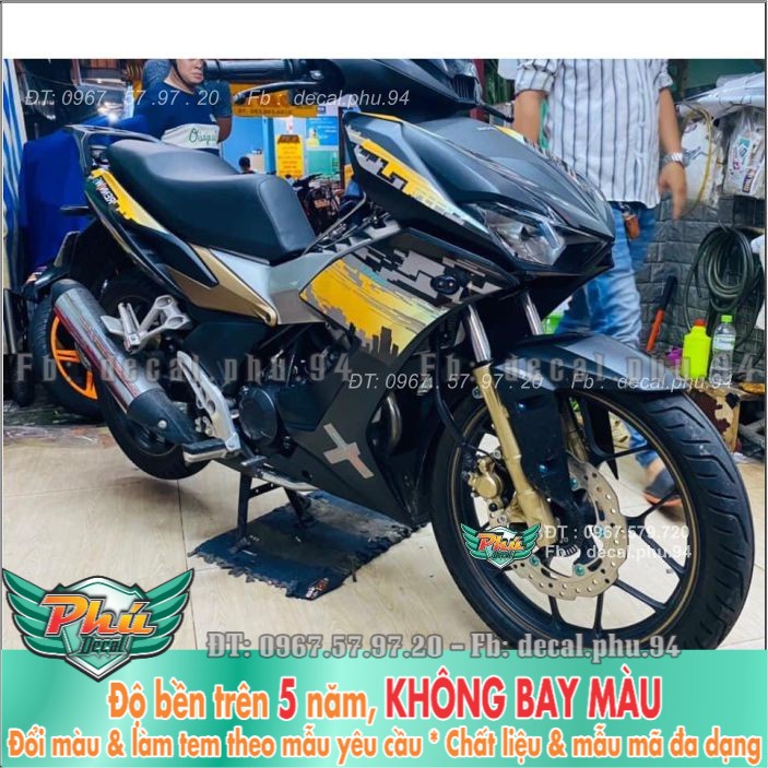 Tem rời Winner X đen nhám City Vàng (B) -1