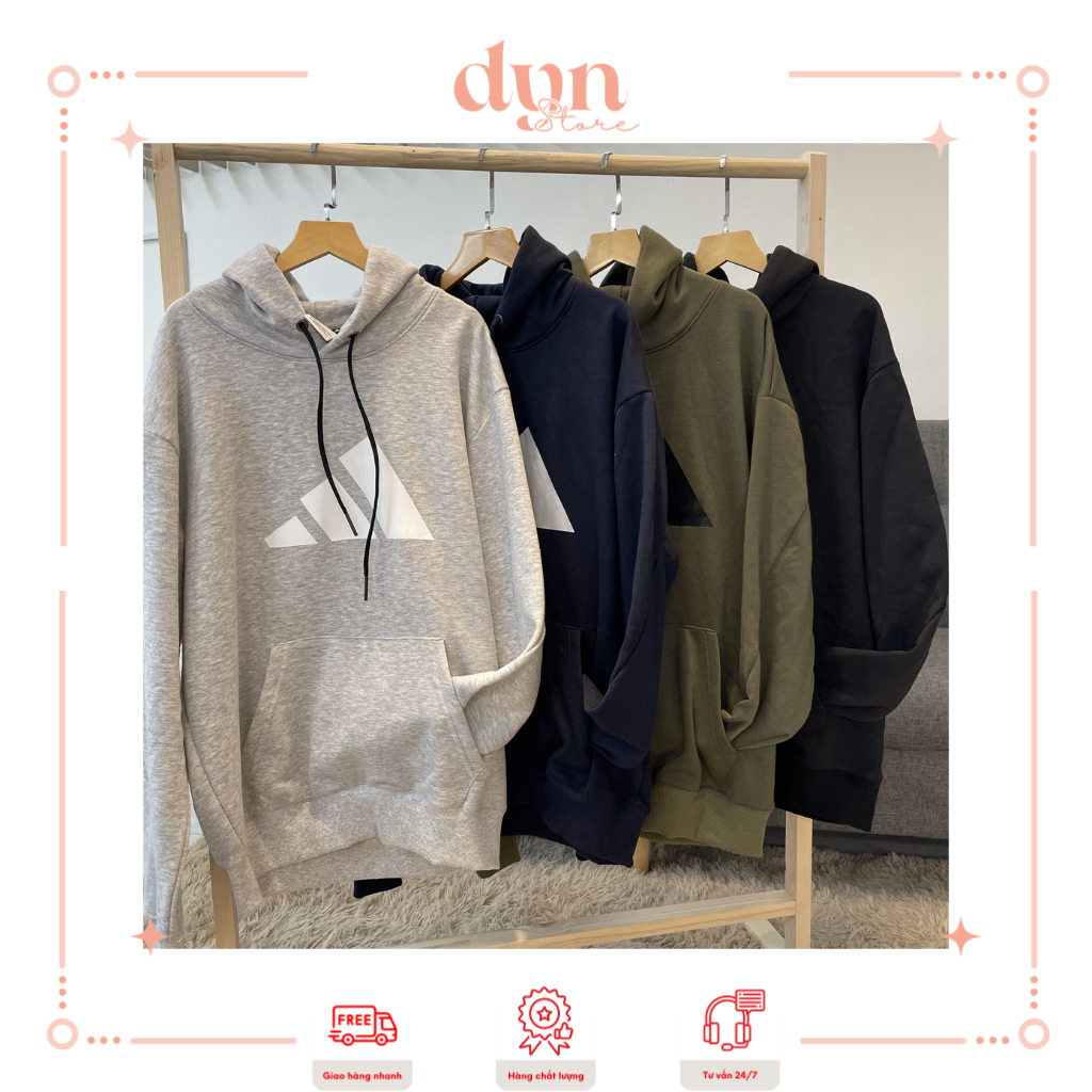Áo hoodie Adidas vải dày dặn, hàng chất lượng cao xuất dư (ảnh thật)
