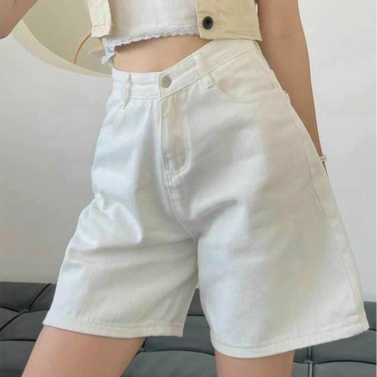Quần Short Ngố Kaki Nữ Lưng Cao, Ống Rộng Có Bigsize (KKN) !