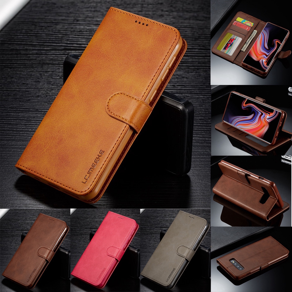 Samsung Galaxy S10 Plus S10E S10 5G S9 Note 9 8 Luxury Magnetic Flip Leather Wallet Soft Case Cover