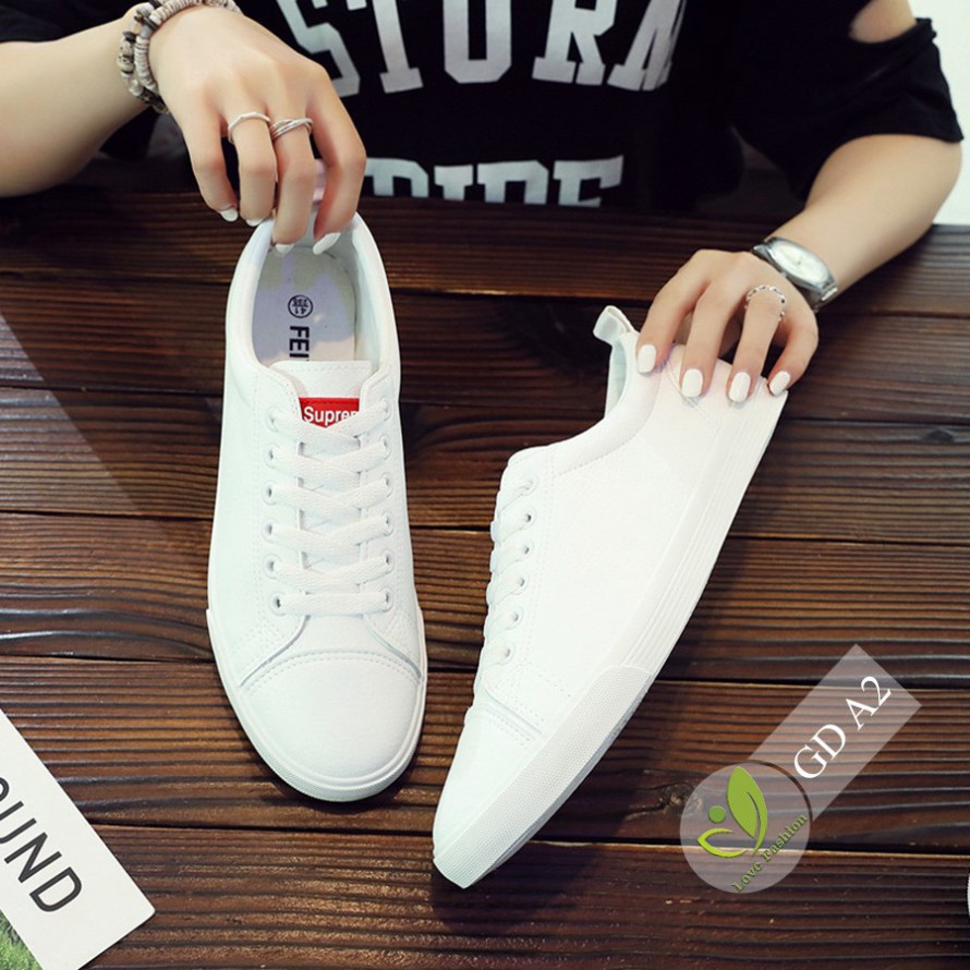 Giày Da Nam Màu Trắng Dáng Thể Thao – Sneaker Nam Size Từ 39 Đến 44 GDA2