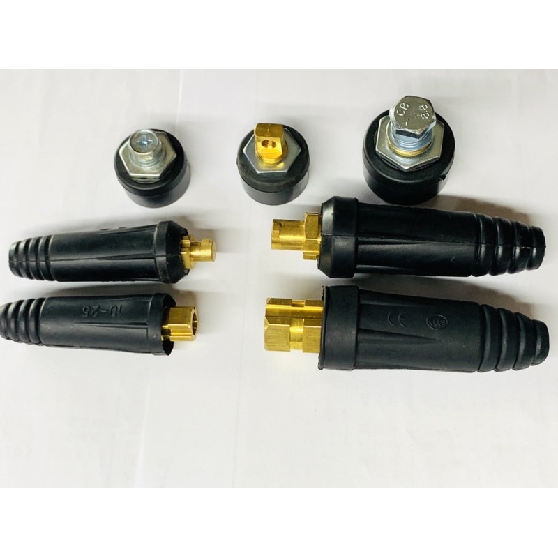 Giắc đực, cái và giắc nối nhanh máy hàn size lớn nhỏ DKJ10-25/DKJ30-50