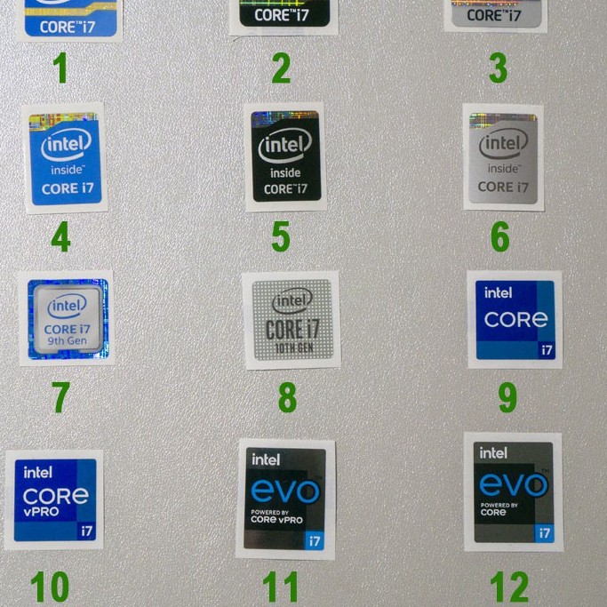 Sticker Intel Core i7 trang trí điện thoại, máy tính