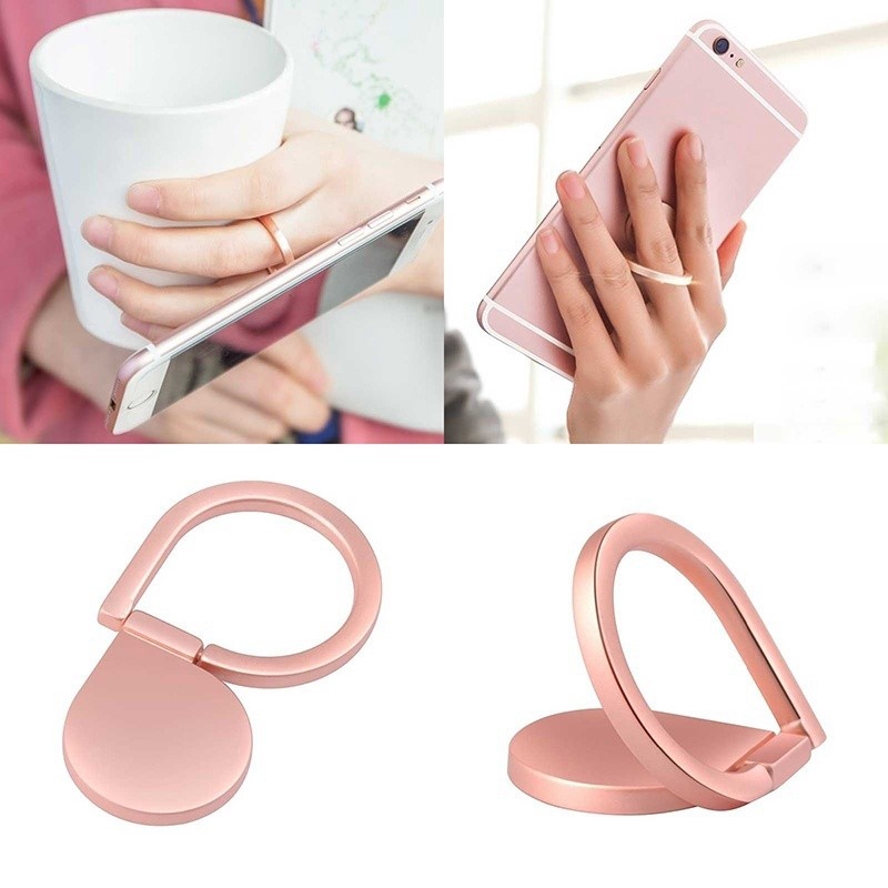 Water Drop Pop 360 Degree Finger Ring Grip Metal Mount Mobile Phone Stand Holder