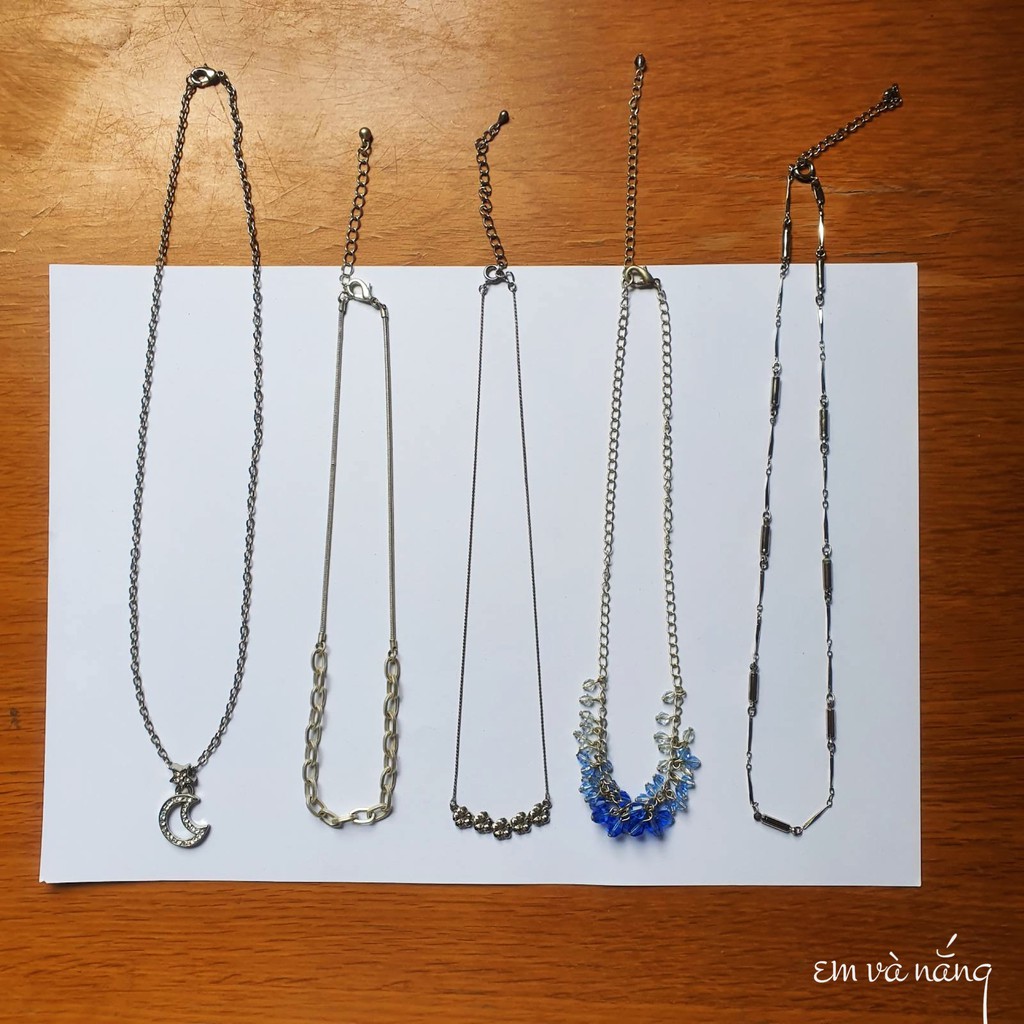 Dây chuyền màu silver vintage Nhật - Em và nắng